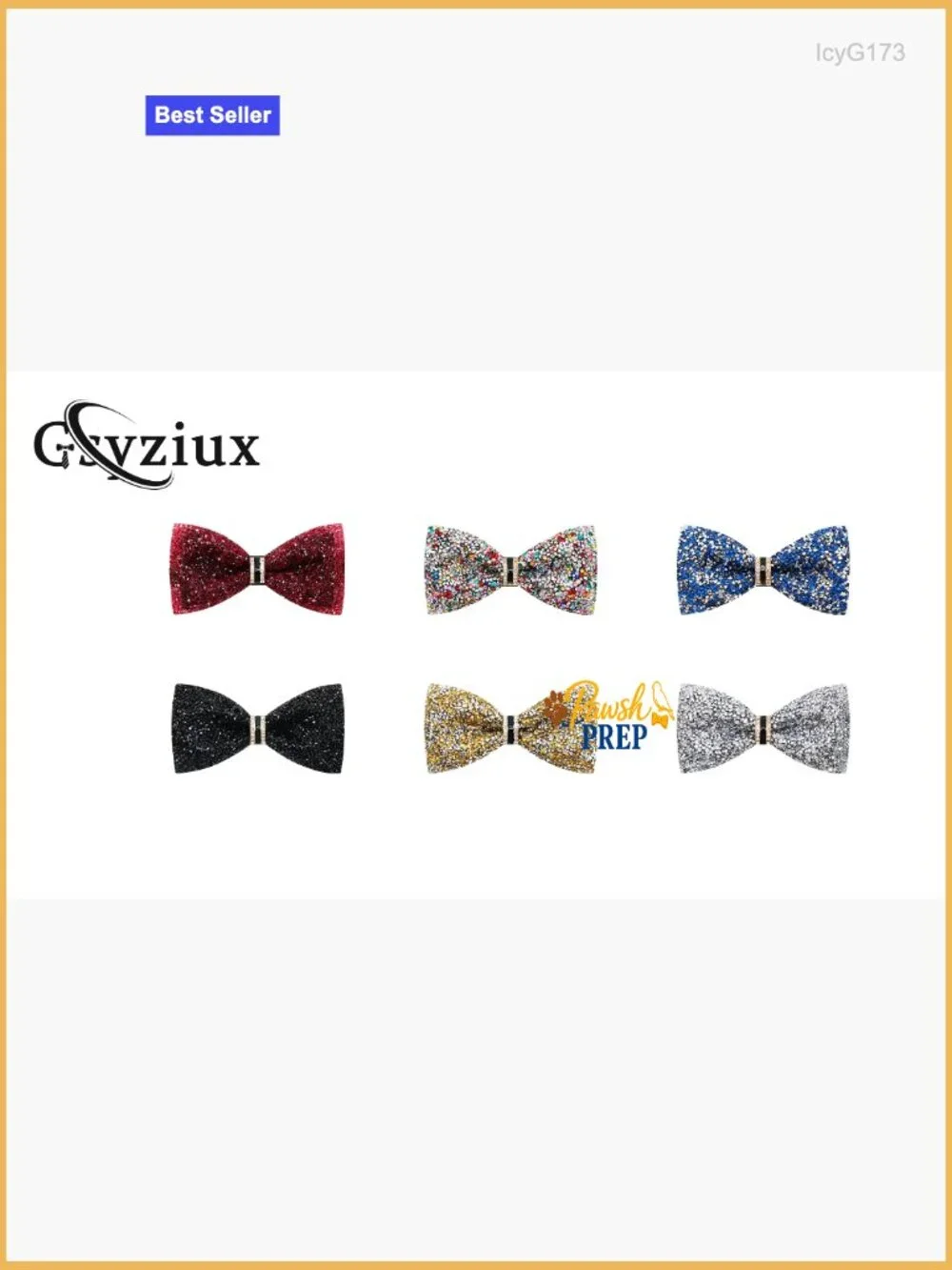 Rhinestone Sparkle Bow Tie for Men, Adjustable Pre-tied Wedding Party Prom